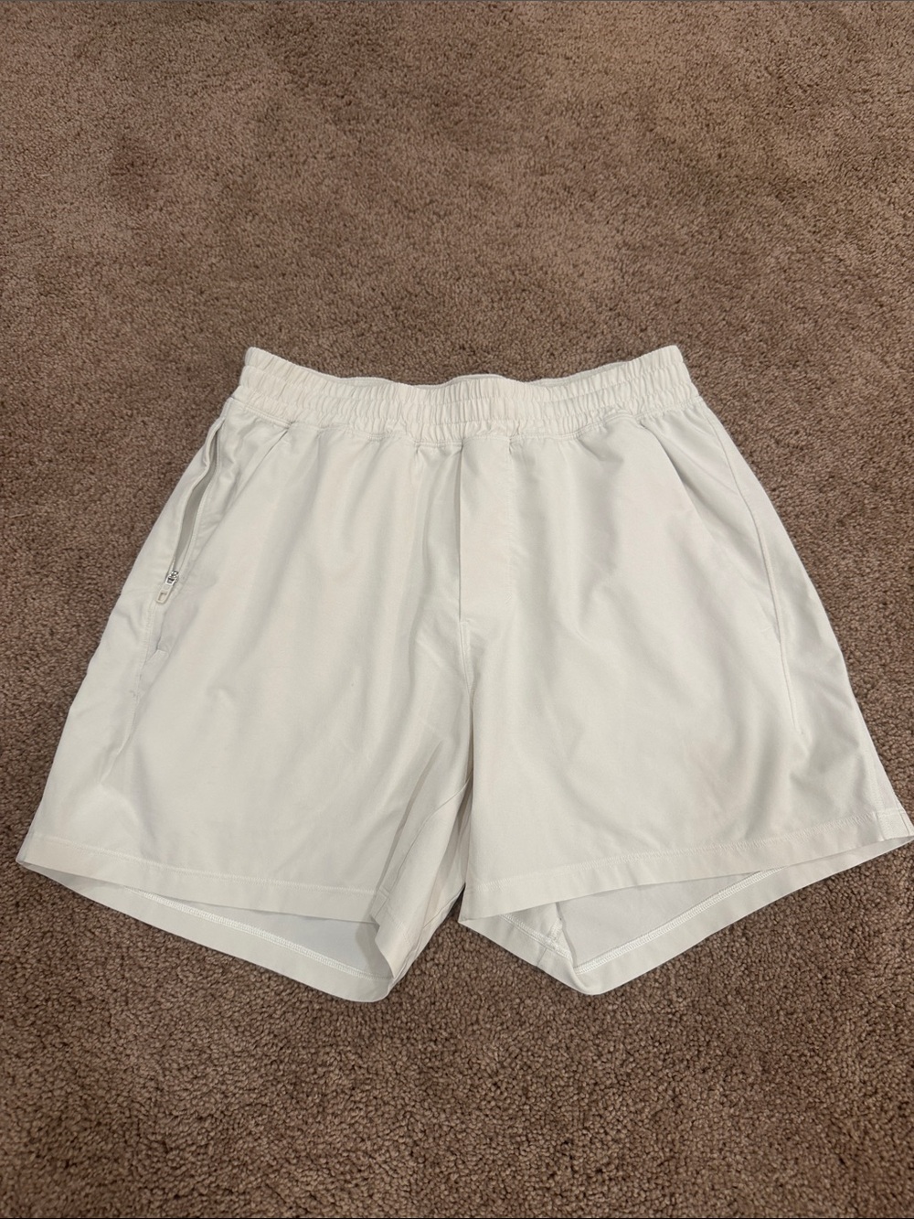 lululemon athletica Men's White PaceBreaker Performance Training Shorts